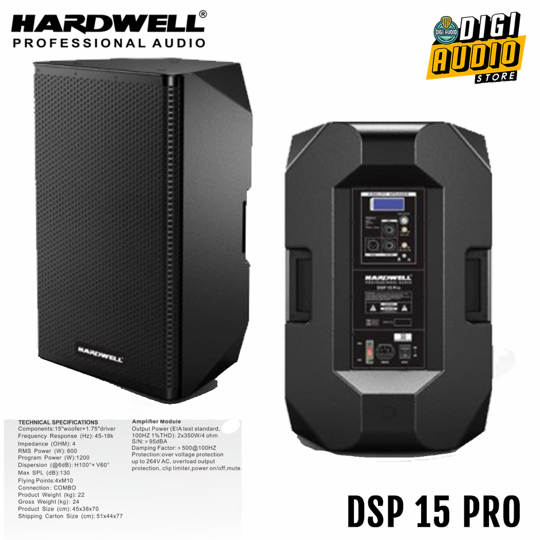 HARDWELL DSP 15 PRO - Speaker Aktif Sound System 15 Inch - 1200 Watt 