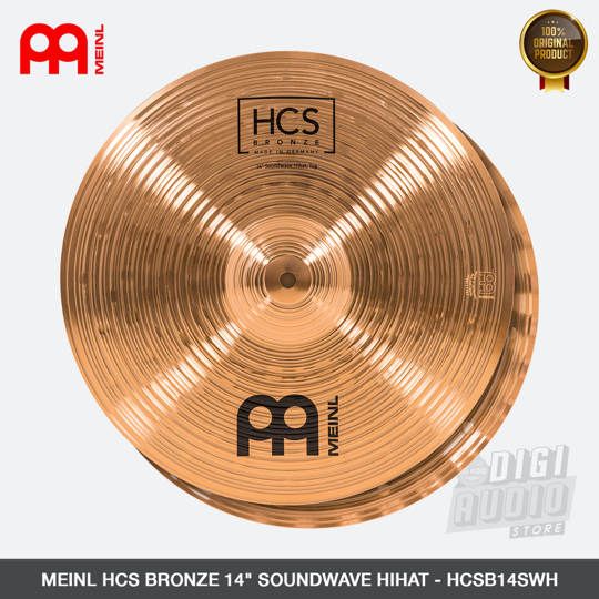 MEINL HCSB14SWH Cymbal Drum Hihat 14 inch Soundwave - Hi hat HCS Bronze