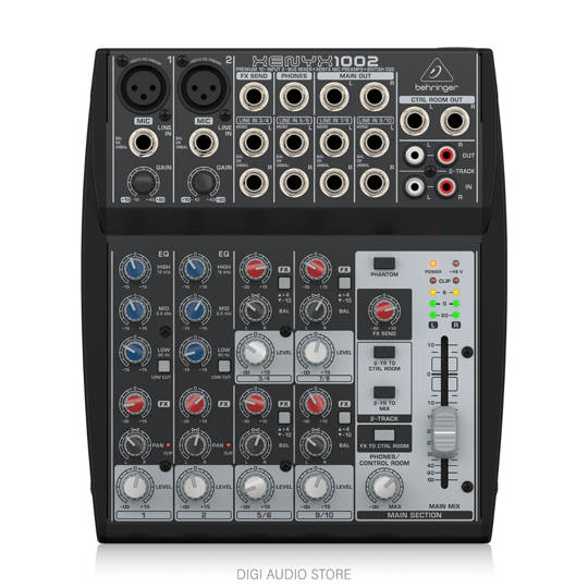Audio Mixer Behringer Xenyx 1002 - Premium 10-Input 2-Bus Mixer with XENYX Mic Preamps and British EQs