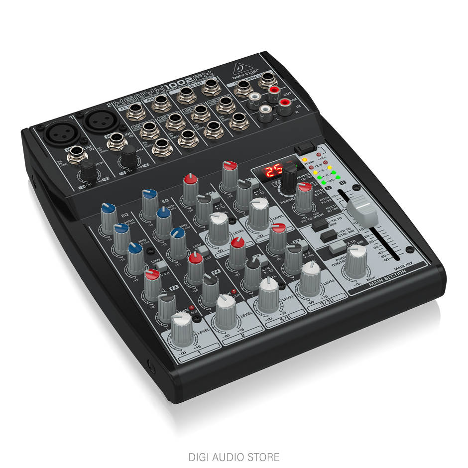 Audio Mixer Behringer 1002FX - Premium 10-Input 2-Bus Mixer with XENYX Mic Preamps, British EQ and Multi-FX Processor