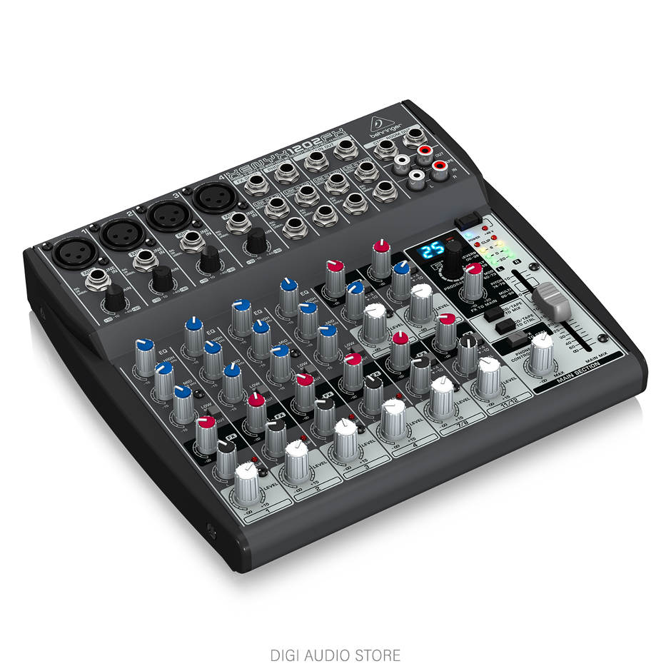 Audio Mixer Behringer Xenyx 1202FX - Premium 12-Input 2-Bus Mixer with XENYX Mic Preamps, British EQ and Multi-FX Processor