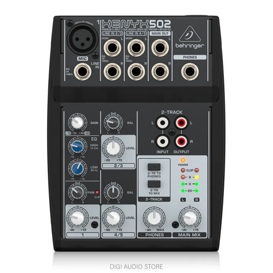 Audio Mixer Behringer Xenyx 502 - Premium 5-Input 2-Bus Mixer with XENYX Mic Preamp and British EQ
