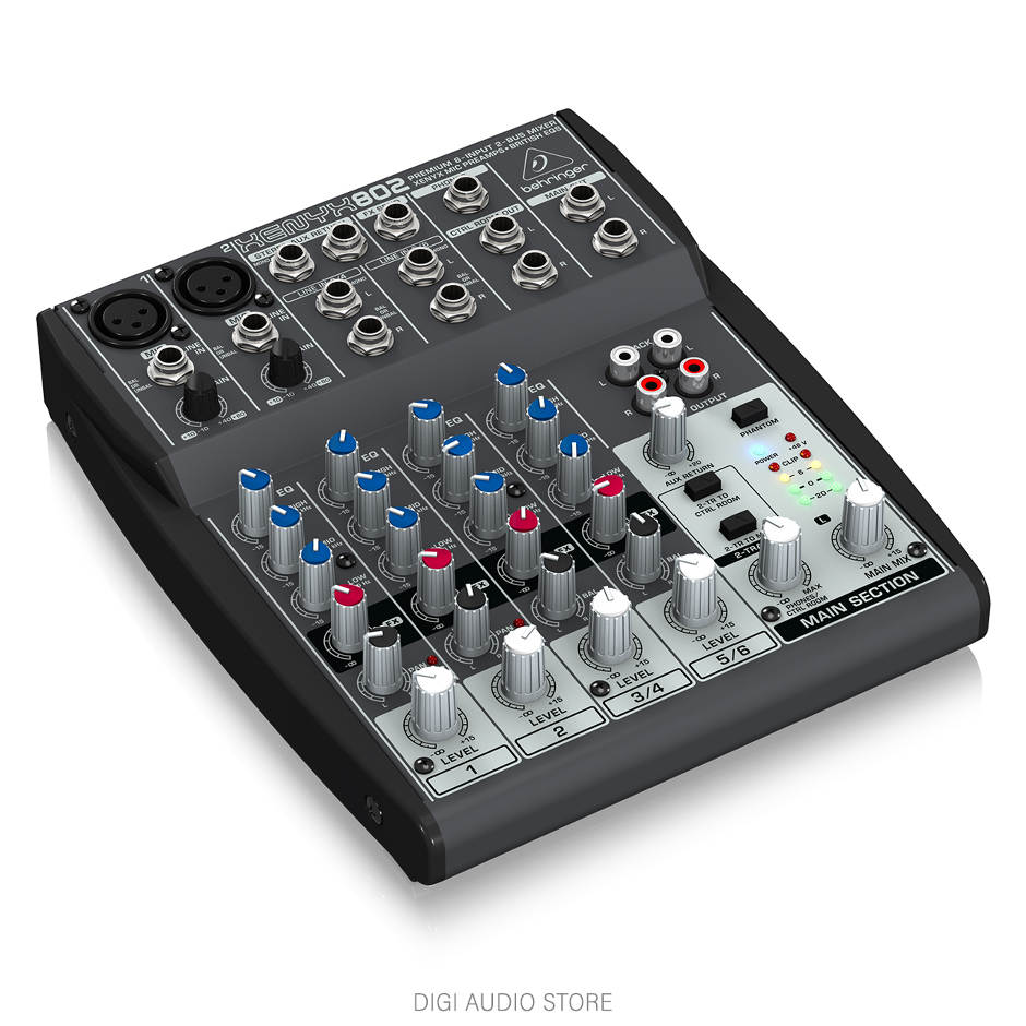 Audio Mixer Behringer Xenyx 802 - Premium 5-Input 2-Bus Mixer with XENYX Mic Preamp and British EQ
