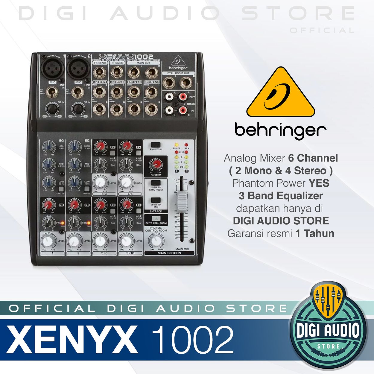 Spesifikasi singkat Audio Mixer Behringer Xenyx 1002