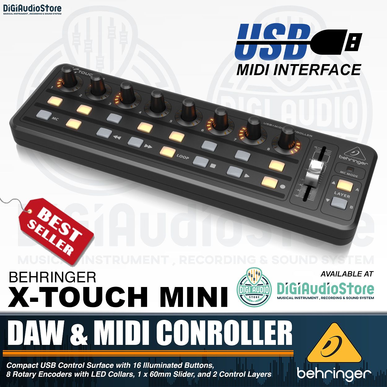 BEHRINGER X-TOUCH MINI KONTROLER MIDI