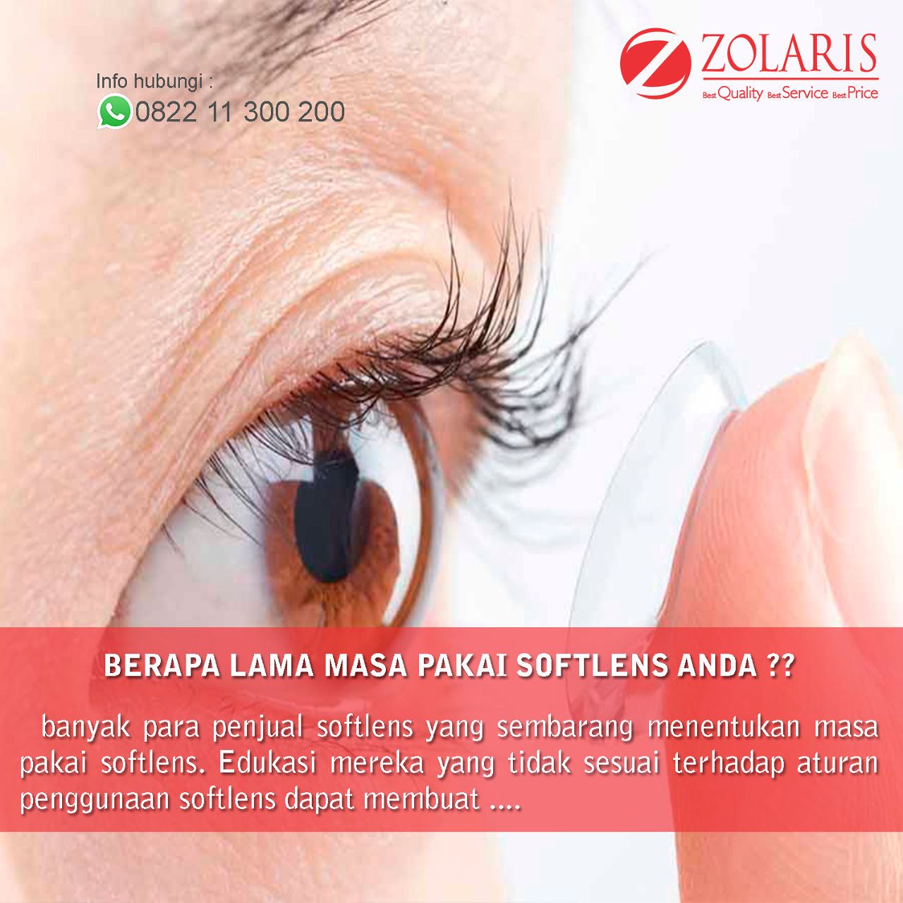 Berapa Lama Masa Pakai Softlens Anda