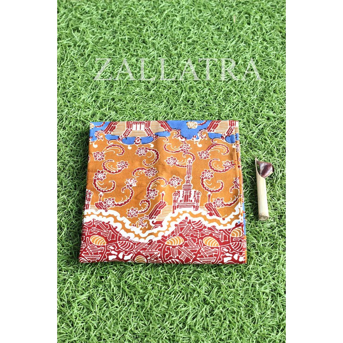 Batik cap Jambi, Merah, Biru & Orange.