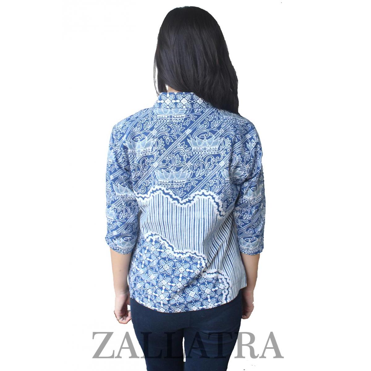 Model Baju Batik Wanita Motif Rumah Gadang Z1