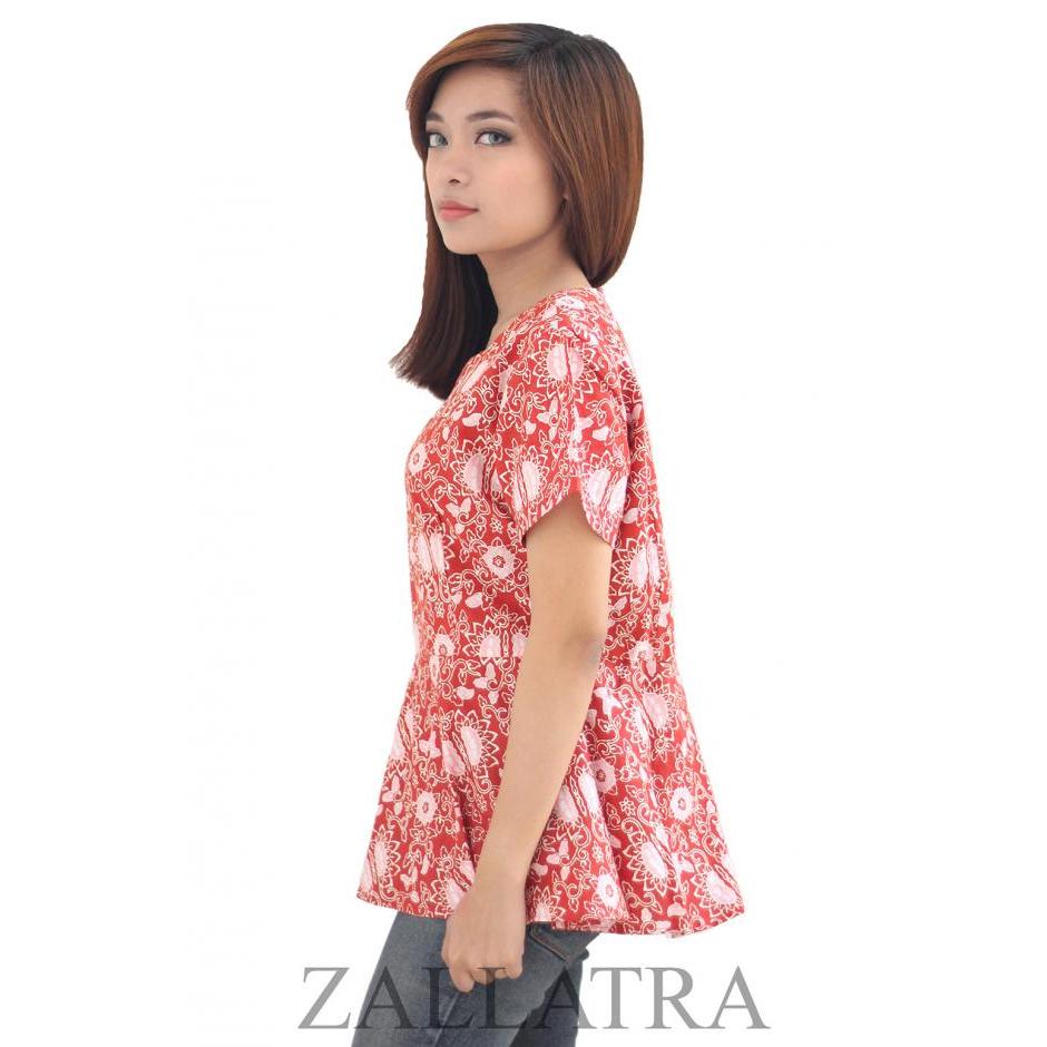  Model  Baju  Batik  Wanita  Motif Durian Pecah Merah  Putih Y7