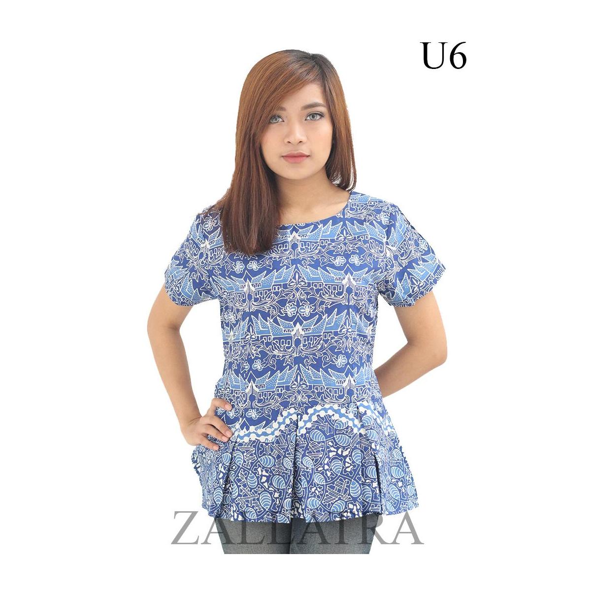  Model baju batik blouse  padang wanita U6