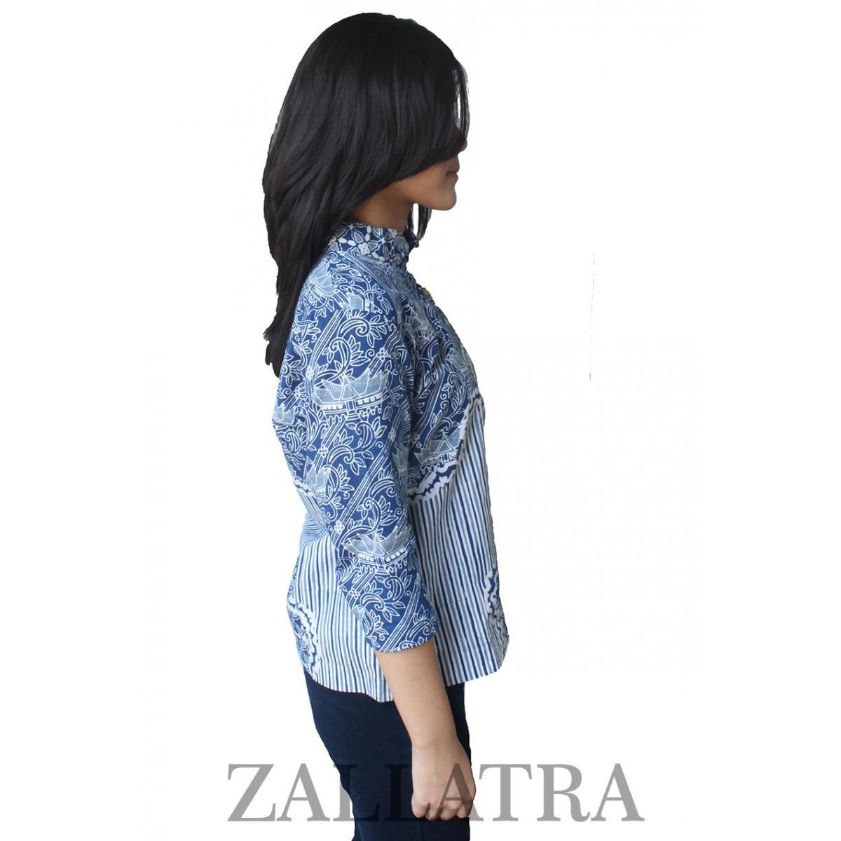 Model Baju Batik Wanita Motif Rumah Gadang Z1