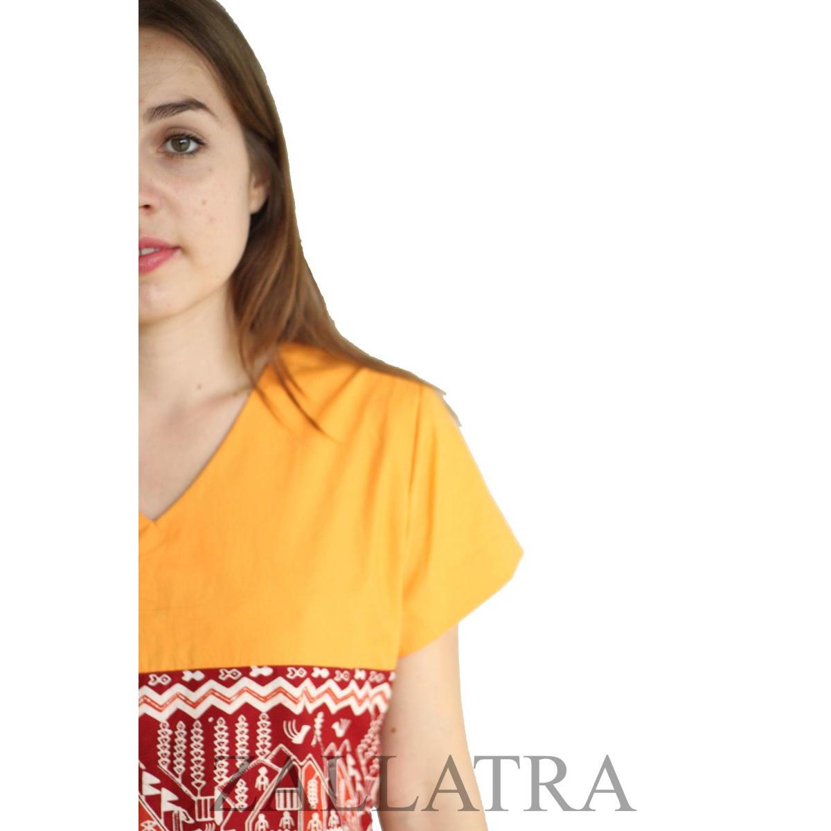 Model Baju Batik Wanita Motif Gajah Lampung Kombinasi 