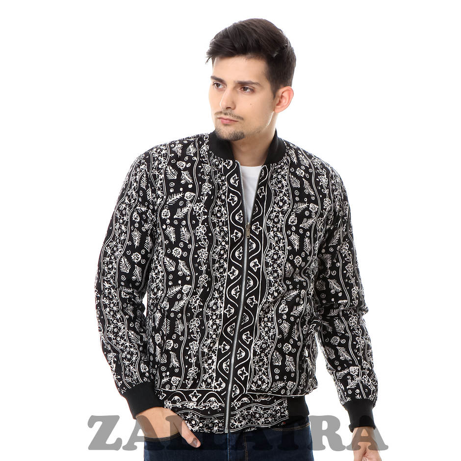  Jaket Batik Bomber Asli Jambi Berkualitas Zallatra JP04 