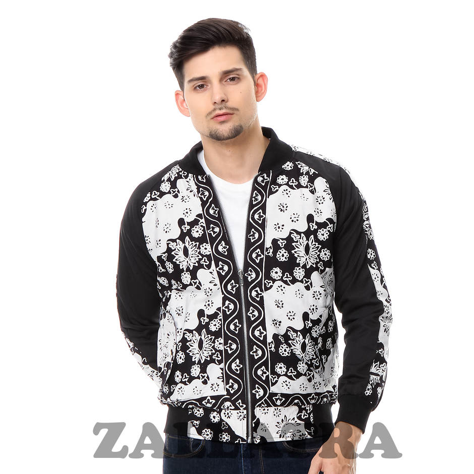  Jaket Batik Bomber Asli Jambi Berkualitas Zallatra JP06