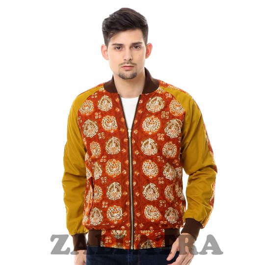  Jaket Batik Bomber Asli Jambi Berkualitas Zallatra JP06