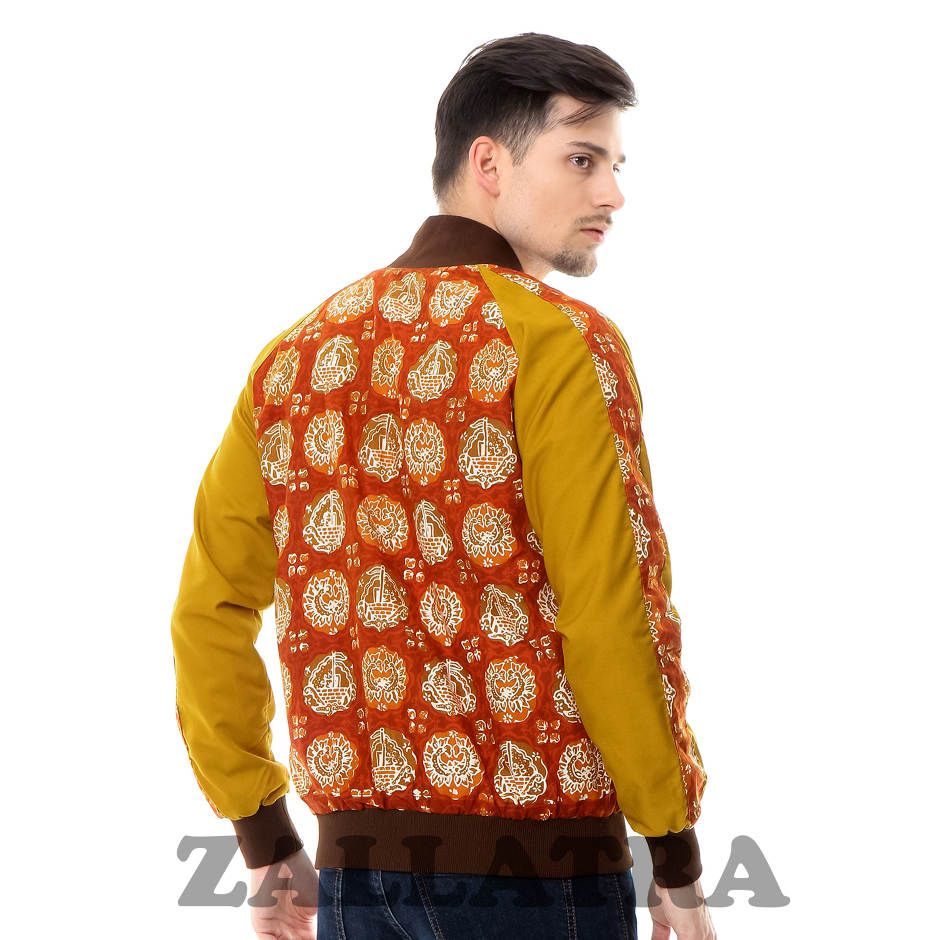 Jaket Batik  Bomber Asli  Jambi  Berkualitas Zallatra JP07