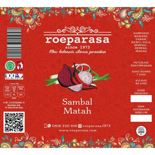 Roeparasa  Bumbu Instan Organik Kekinian