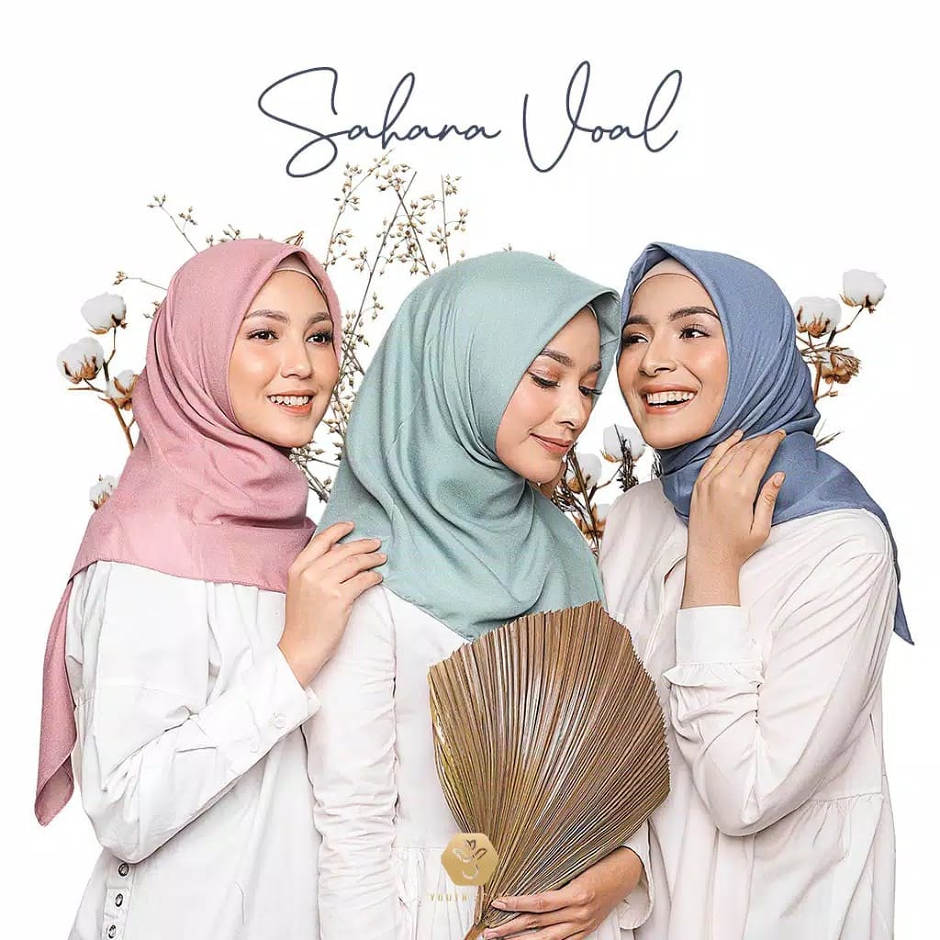 HIJAB / JILBAB SEGI EMPAT VOAL SUPERFINE  - SAHARA VOAL YOUTHSCARF (chic series)