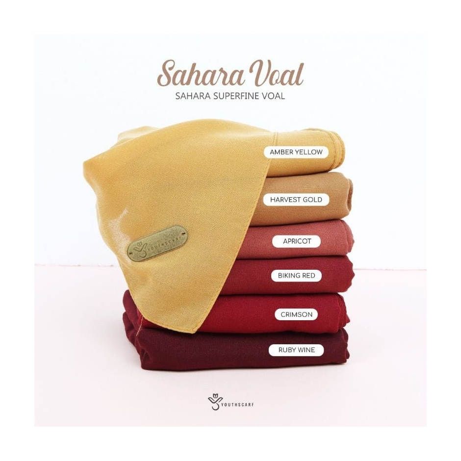 HIJAB / JILBAB SEGI EMPAT VOAL SUPERFINE  - SAHARA VOAL YOUTHSCARF (chic series)