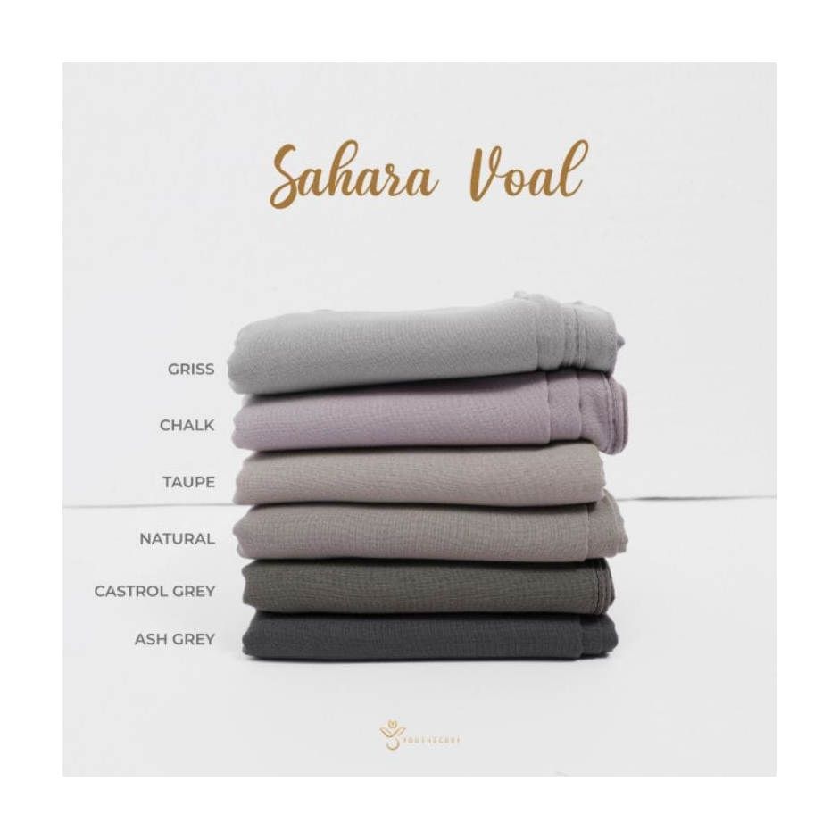 HIJAB / JILBAB SEGI EMPAT VOAL SUPERFINE  - SAHARA   YOUTHSCARF (basic series)