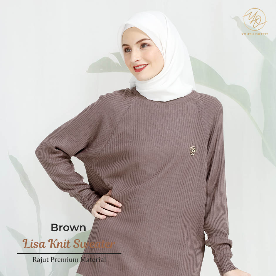 BOXY SWEATER PREMIUM -  LISSA YOUTHFIT - BROWN