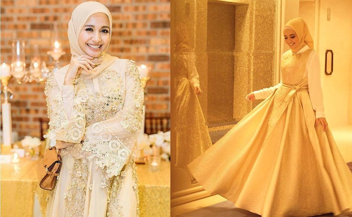 5 Desain  Cantik  Gaun  Muslimah untuk ke Acara Pesta