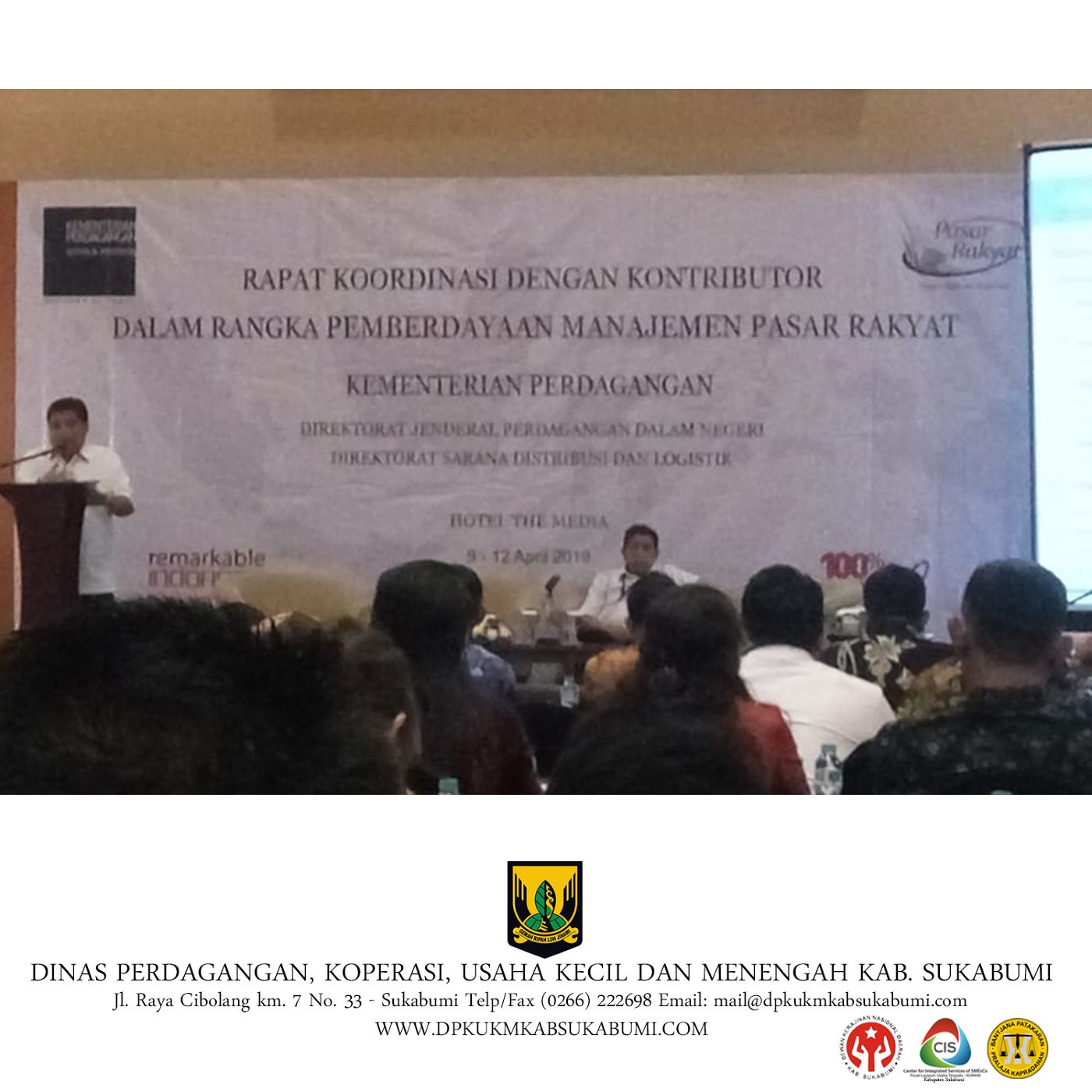 DPKUKM mengikuti rapat koordinasi dengan kontributor dalam rangka pemberdayaan manajemen pasar rakyat