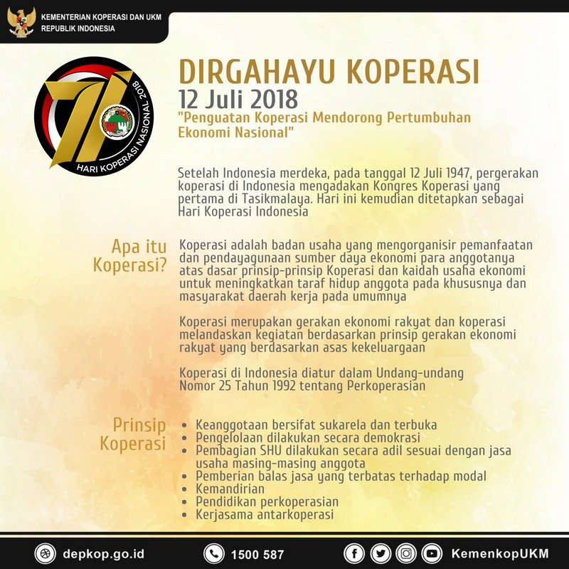 Dirgahayu Koperasi Indonesia Portal Resmi Pemda Kabupaten Sukabumi