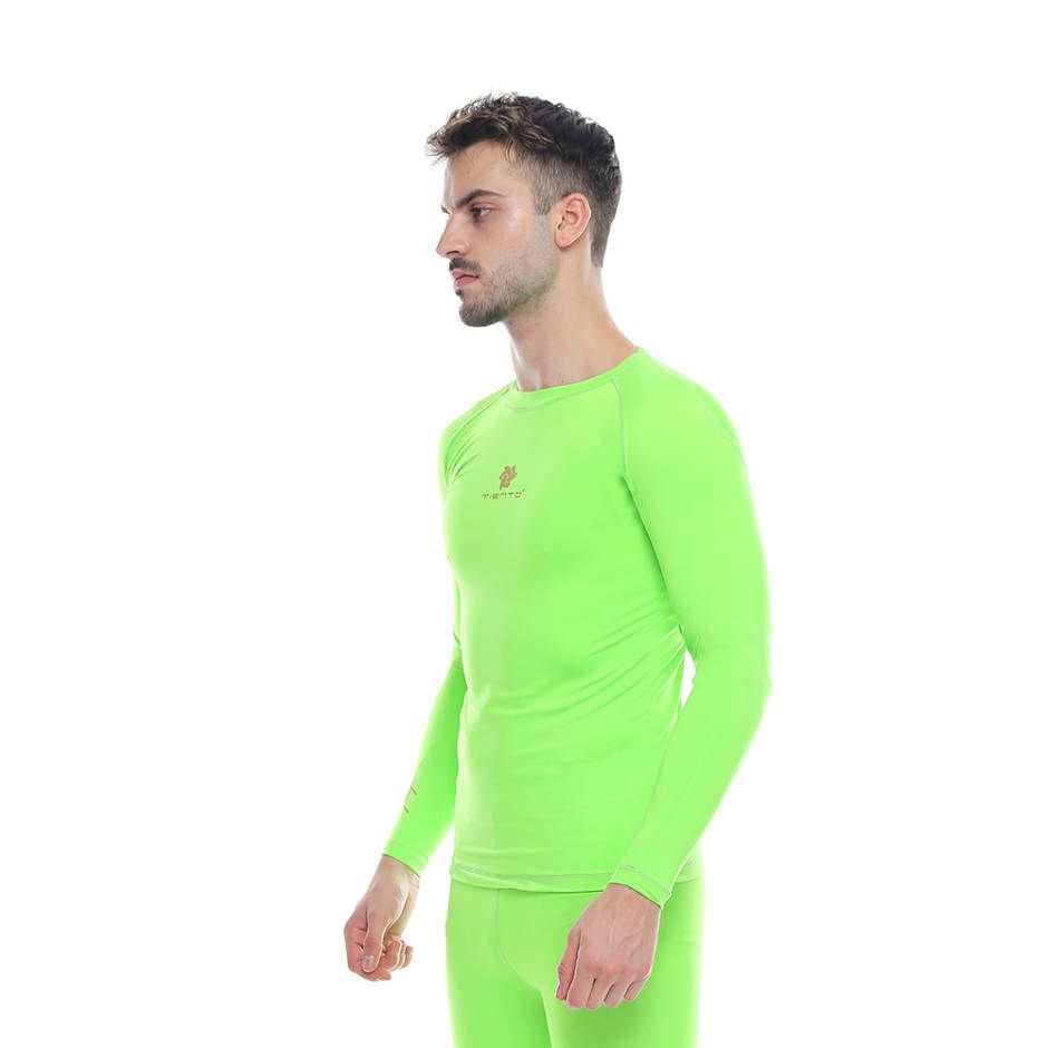 Tiento Baselayer Baju Kaos  Ketat Manset Long Sleeve Green 