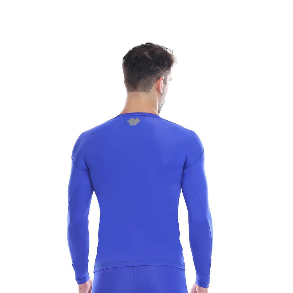 Tiento Baselayer Baju  Kaos Ketat Manset Long  Sleeve  Blue 