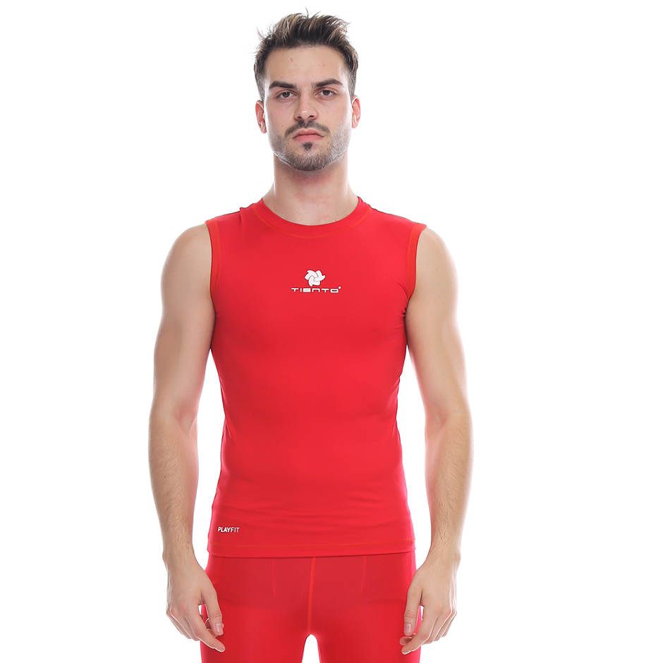 Tiento Baselayer Baju Kaos  Dalam Ketat Singlet Lekbong  