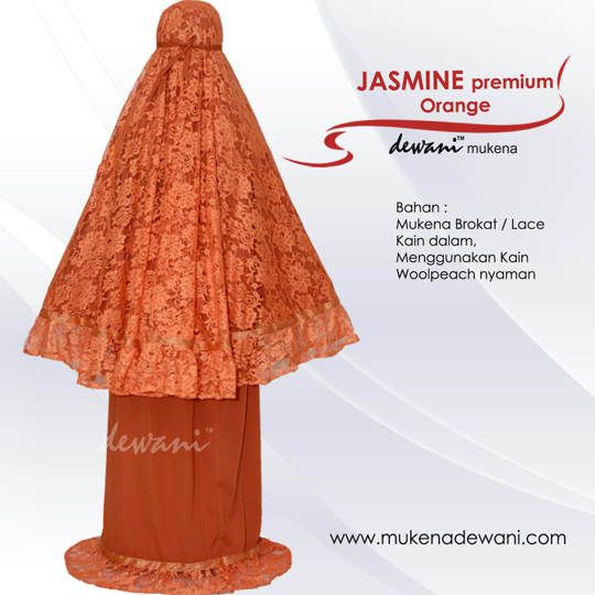 JASMINE premium orange  mukena  cantik