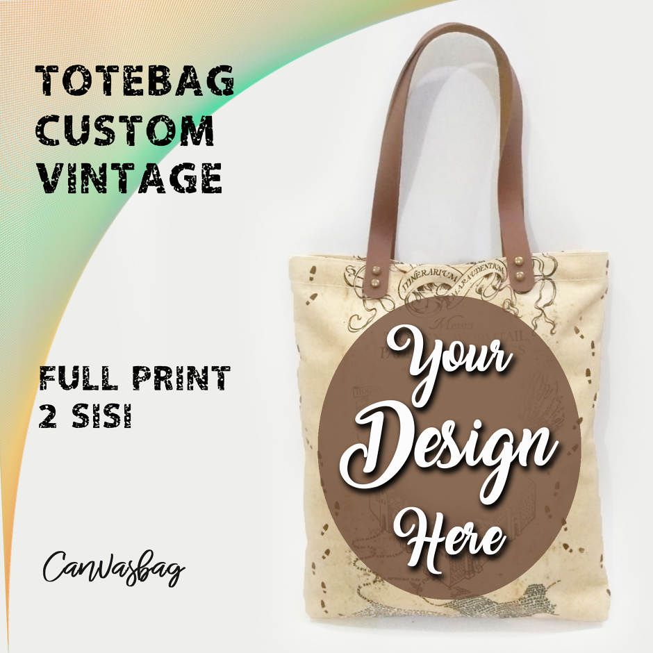 Download Dewani Tote Bag Canvas VINTAGE, FULL PRINT-2 sisi, design ...