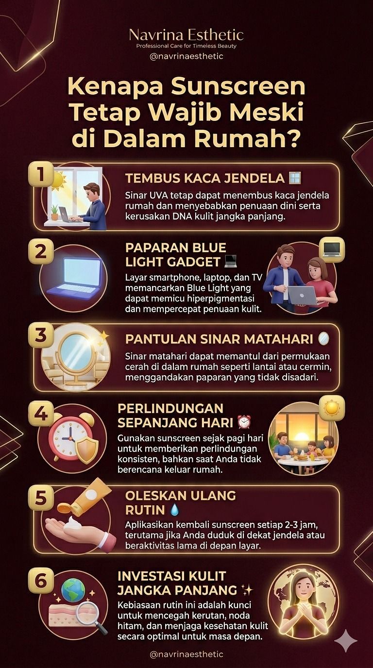 Kenapa Sunscreen Tetap Wajib Dipakai Meski di Dalam Rumah?