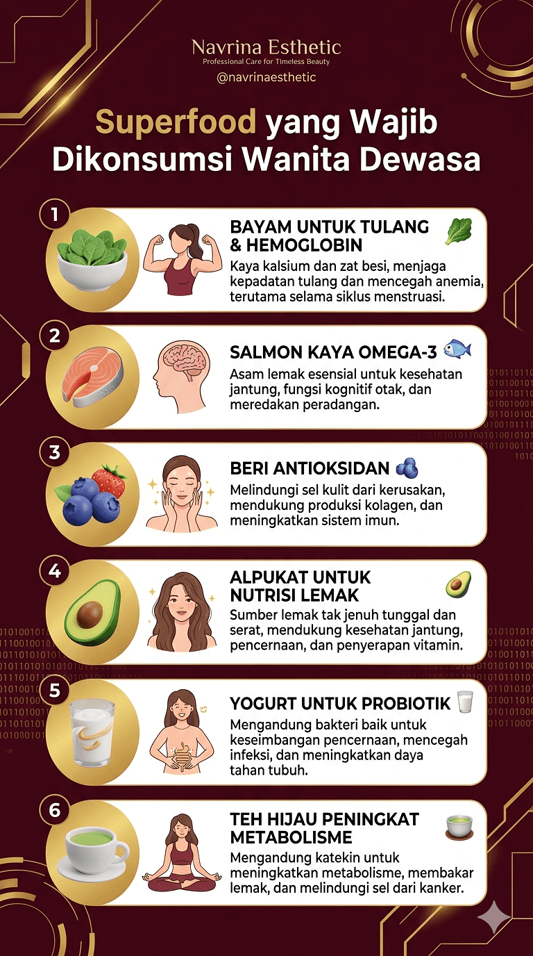 Superfood yang Wajib Dikonsumsi Wanita Dewasa