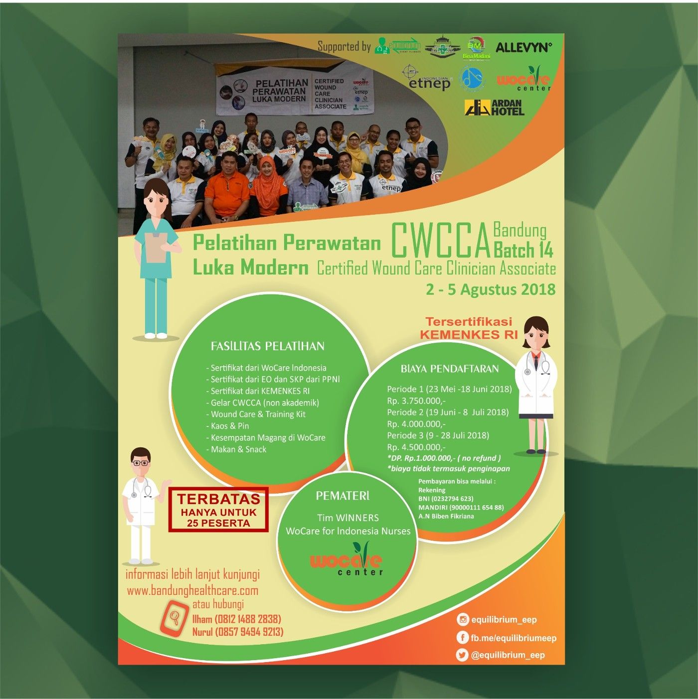 Pelatihan Perawatan Luka Modern CWCCA Batch 14 Bandung