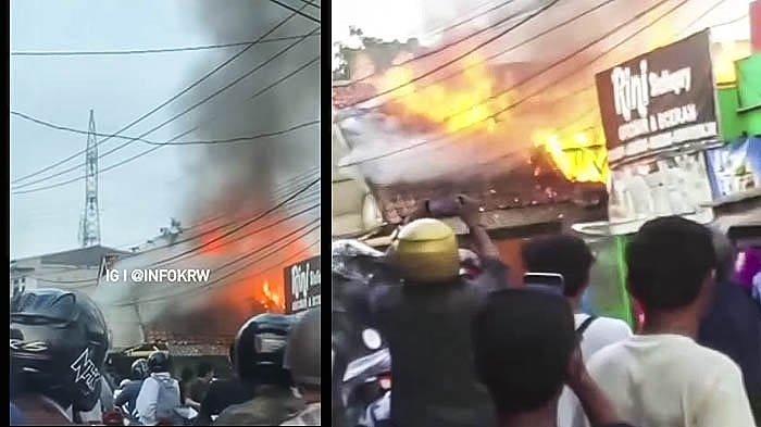 Kebakaran Warteg di Desa Kondangjaya Karawang, Sebabkan 4 Orang Terluka