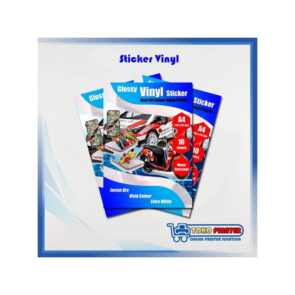 Sticker Vinyl Inkjet A4 / Stiker Vinil / Vynil Transparan