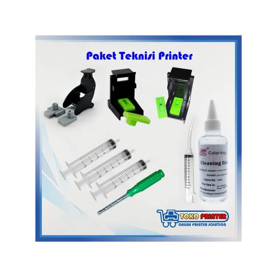 Paket Teknisi - Toolkit Penyedot - Obeng Bor - Head Cleaner Cartridge
