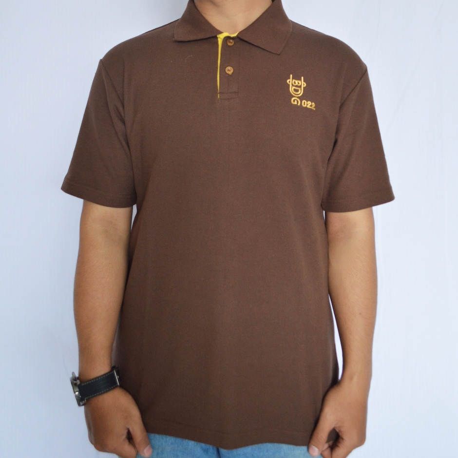 Poloshirt Bandung Oblong  Coklat 022 Cowok