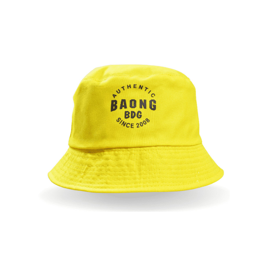 Bucket HAT BaOng ANAK Topi Bolak Balik Kuning Kenari Abu