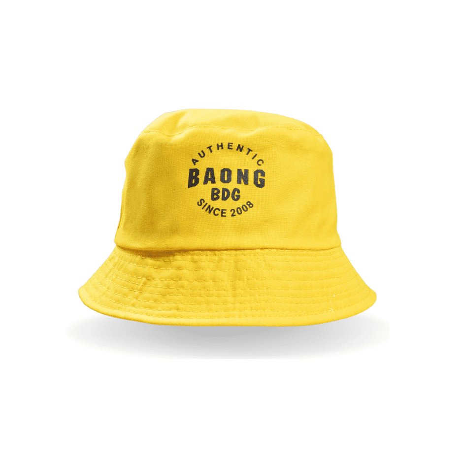 Bucket HAT BaOng ANAK Topi Bolak Balik Kuning Abu