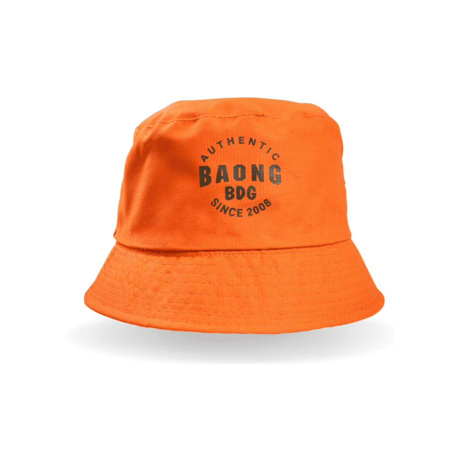 Bucket HAT BaOng ANAK Topi Bolak Balik Orange oranye jingga Abu