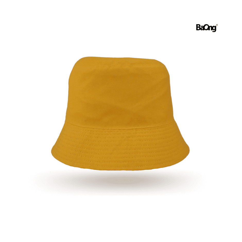 Bucket Hat BaOng Hitam Kuning (Bolak Balik)