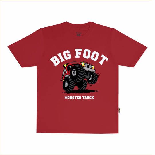 Kaos BaOng Big Foot Merah Anak