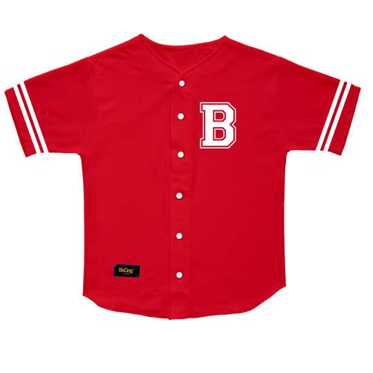 BaOng Baseball Shirt Kancing - Merah
