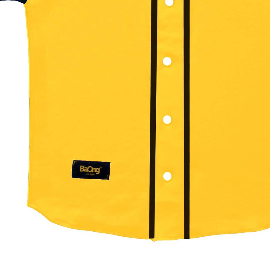 BaOng Baseball Shirt Kancing - Kuning Navy