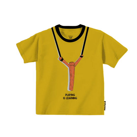 Kaos BaOng T-Shirt Ketepel Anak Kuning, Lengan Pendek