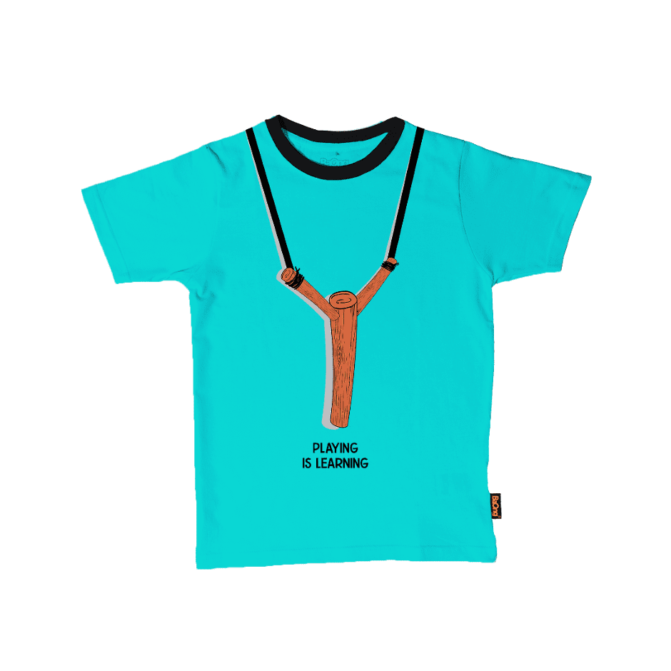 Kaos BaOng T-Shirt Ketepel Anak Biru, Lengan Pendek