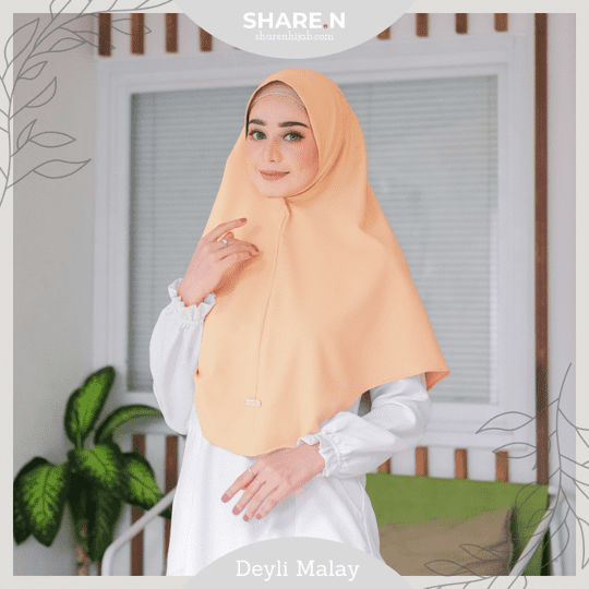 Hijab Instant Bergo Malaysia - Deyli Malay Midi Yellow Banana by Sharen Hijab